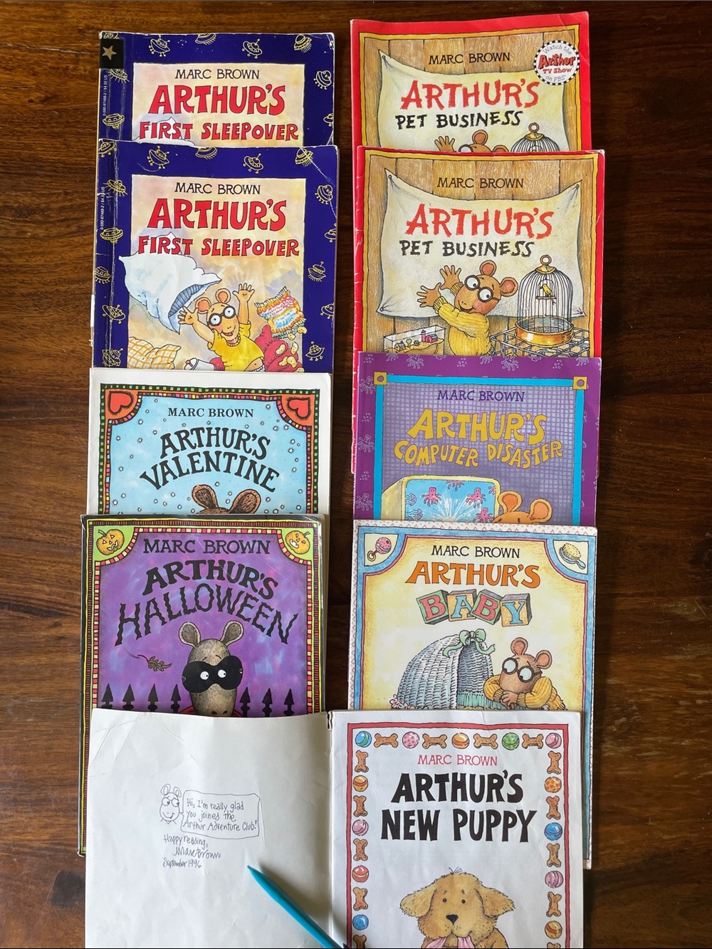 9 Marc Brown Arthur Children's Book Lot -  One is Signed by Author Autograph !!!